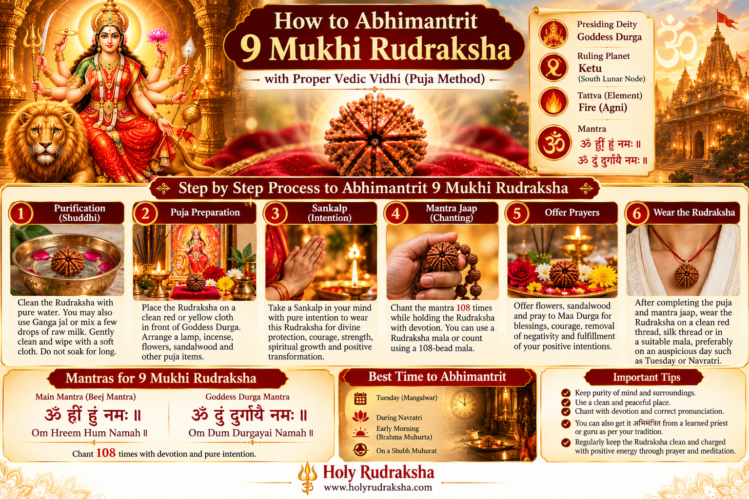 Holy Rudraksha 9 Mukhi Rudraksha – Nepal Origin | Natural & Certified view 5