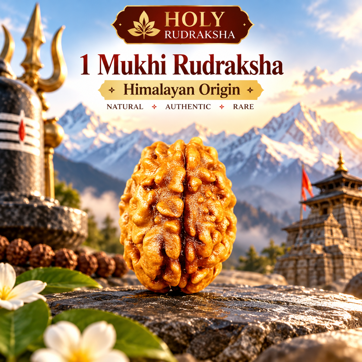 Holy Rudraksha 1 Mukhi Natural Rudraksha – Himalaya Origin | Natural & Certified